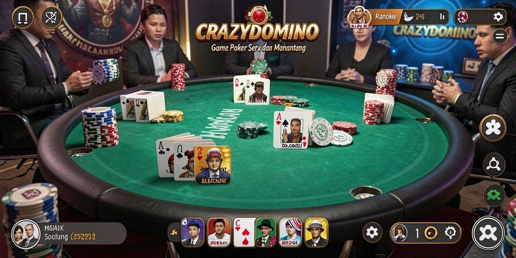 Tampilan gameplay seru dari CRAZYDOMINO yang penuh strategi.