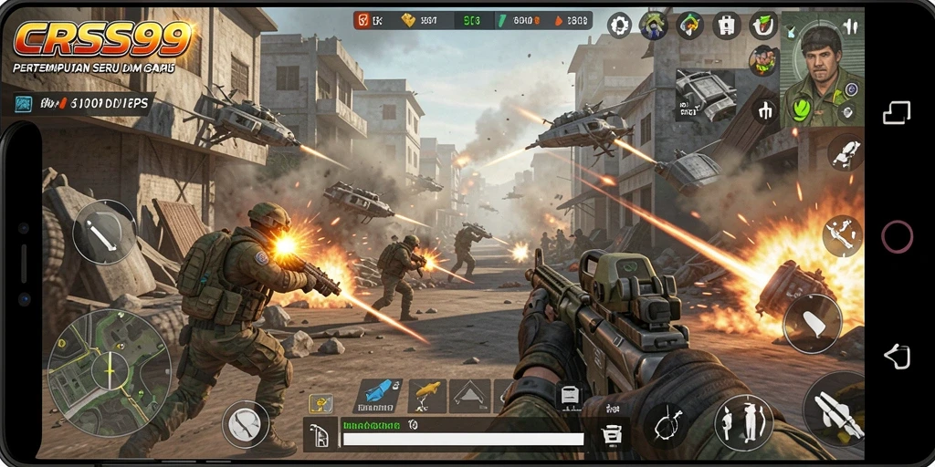 Tampilan gameplay seru yang penuh aksi dari CRS99.