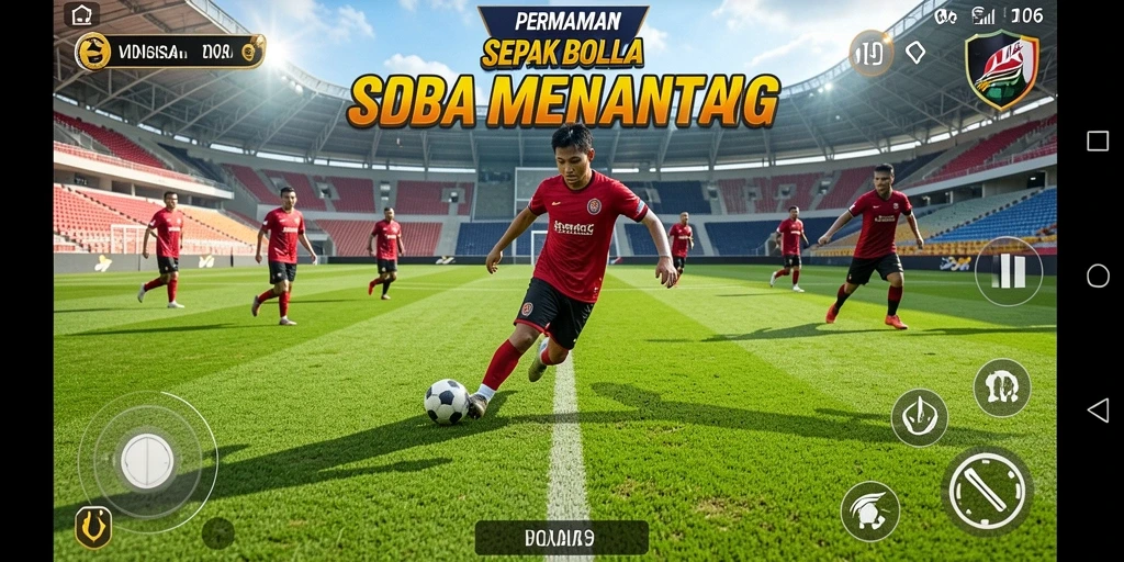 Pengalaman gameplay D06 yang mendebarkan di lapangan sepak bola.