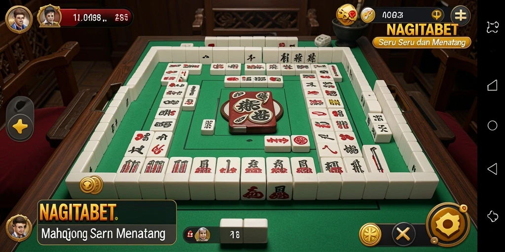 Screenshot gameplay NAGITABET yang menunjukkan pertarungan seru di Mahjong.