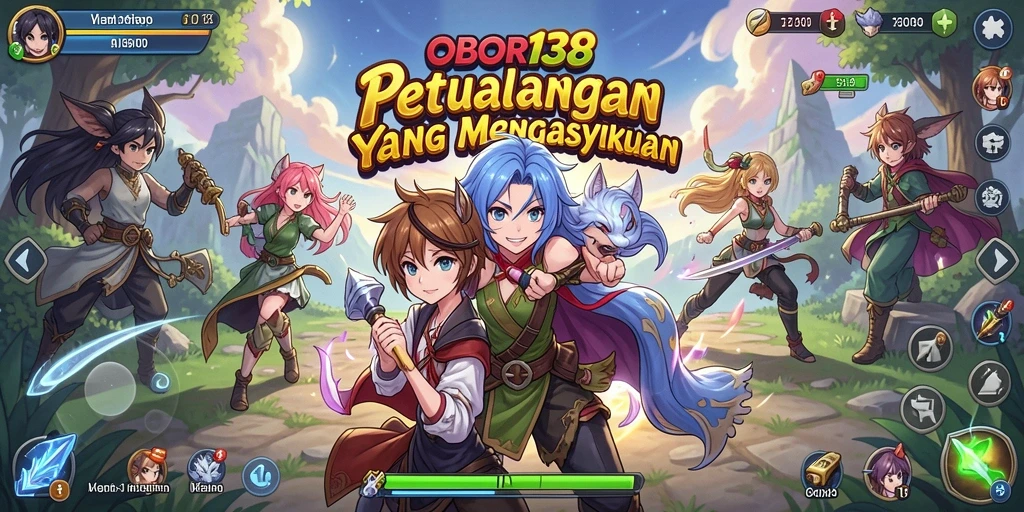 Screenshot utama OBOR138 menampilkan pertarungan seru di dunia Anime.