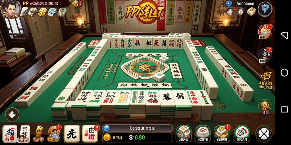Tampilan gameplay menarik PP7SLOT dengan elemen Mahjong yang menantang.