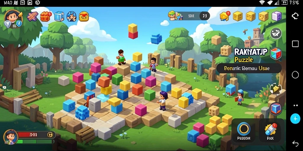 Screenshot RAKYATJP menampilkan gameplay Puzzle yang menarik dan menantang.