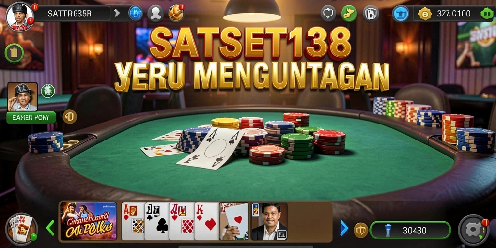 Screenshot gameplay SATSET138 menunjukkan aksi seru permainan Poker.