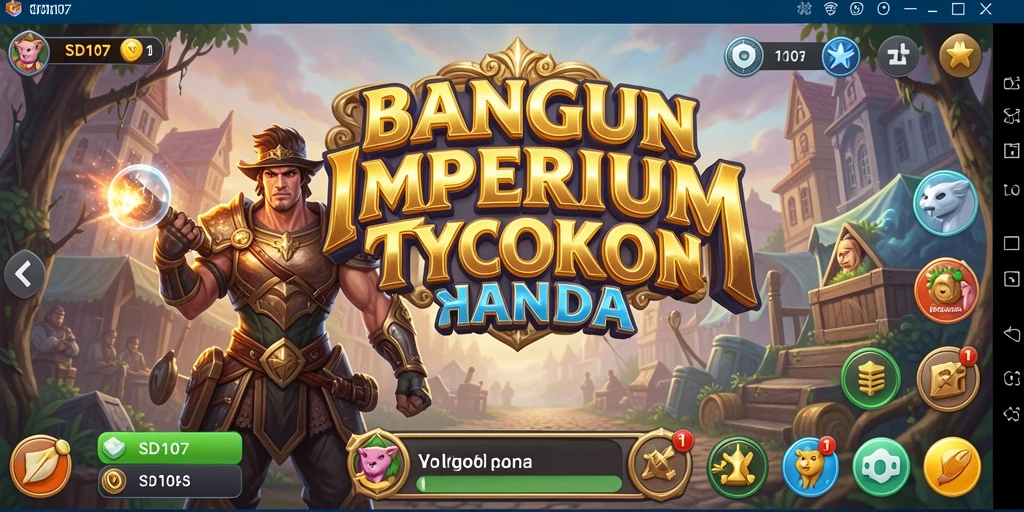 Tampilan gameplay SD107 yang menarik dan strategis dalam membangun bisnis Tycoon.