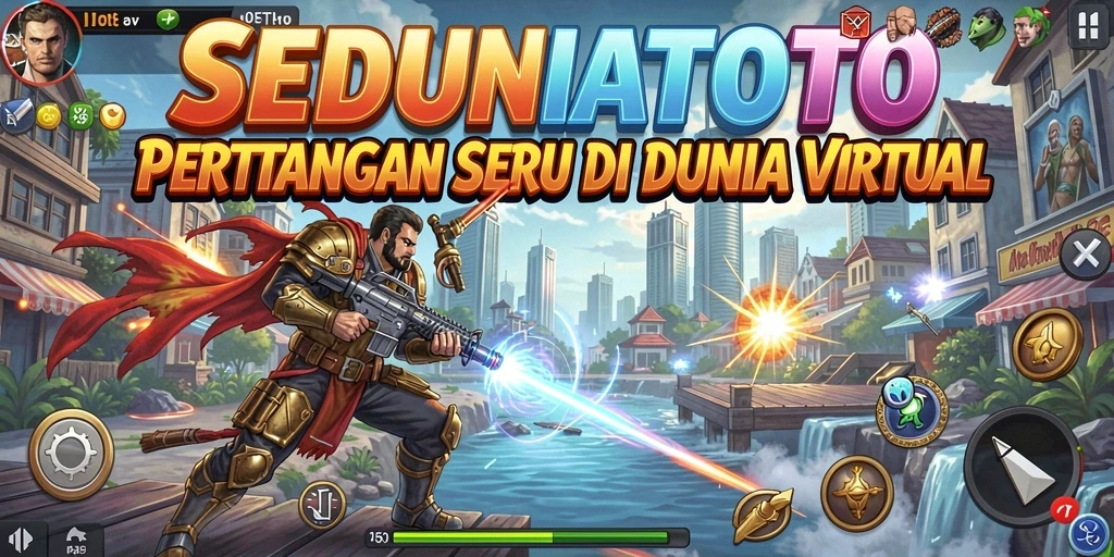 Tampilan pertarungan seru di SEDUNIATOTO dengan grafis memukau.