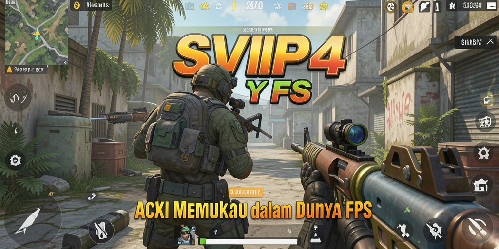 Screenshot gameplay SVIP4 menampilkan aksi tembak-menembak yang realistis dan mendebarkan.