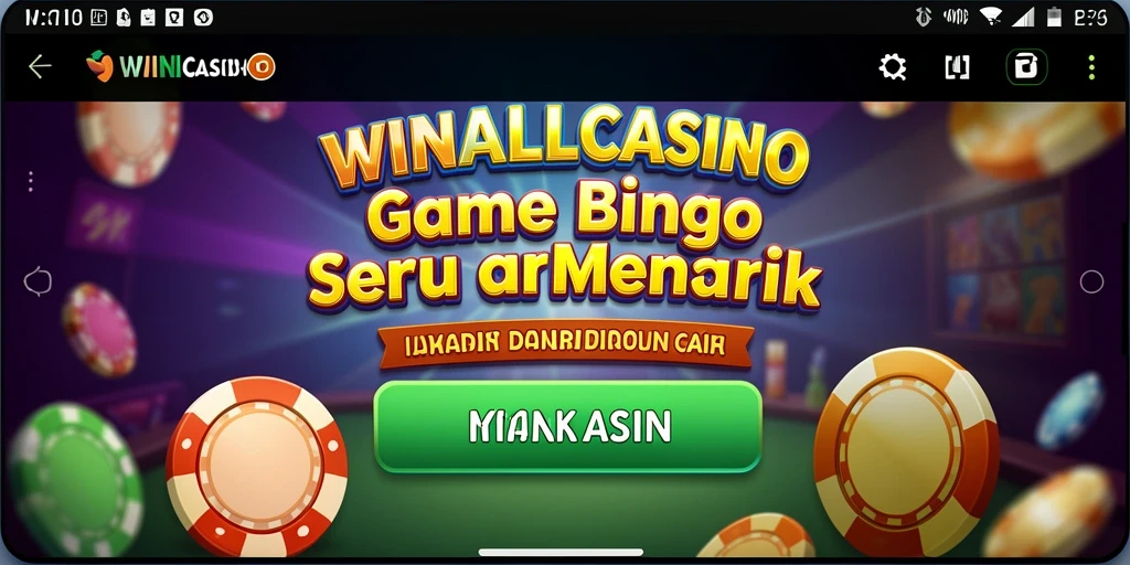 Tampilan gameplay seru dalam WINALLCASINO, bermain Bingo bersama teman.